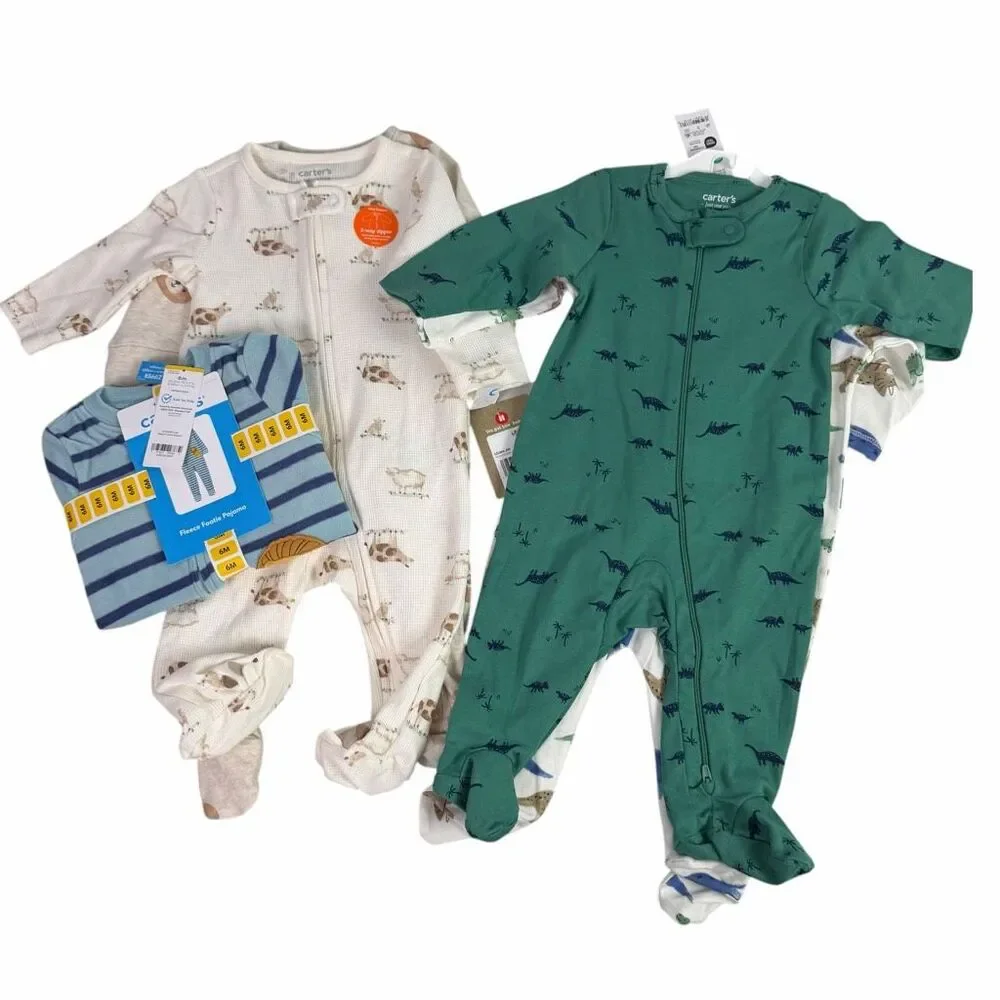 Carters Huggies Members Mark 6 month sleepers bundle of 5